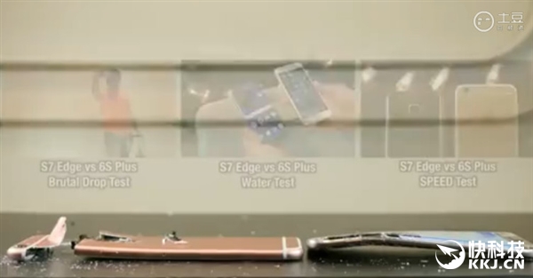 三星S7 Edge大战苹果6s Plus：跌落/防水/掰弯
