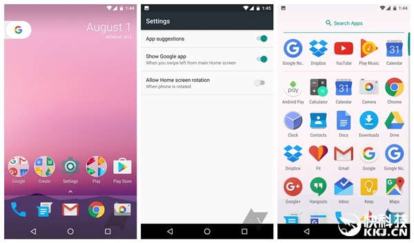 大变样！新Nexus安卓7.0桌面曝光：干取消程序抽屉、搜索框