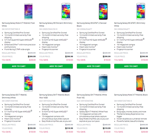 三星在美开卖官翻旗舰机：S6 edge 6折处理