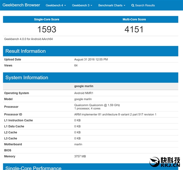 Nexus再见！谷歌全新Pixel XL现身跑分：骁龙820、安卓7.0