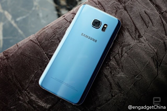 珊瑚蓝版三星S7 edge发布 中框为金色 