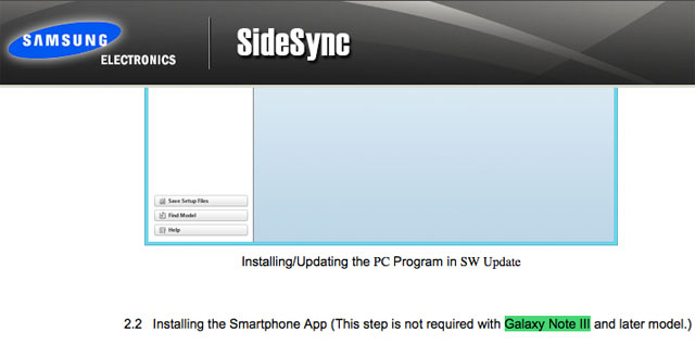 Galaxy Note III SideSync confirmation