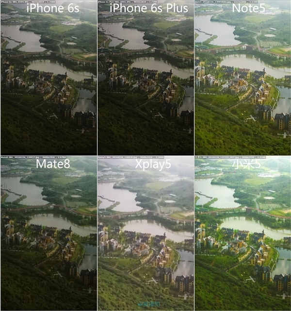 小米5/Mate8/Xplay5/Note5/iPhone 6s拍照对比
