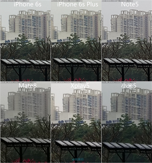 小米5/Mate8/Xplay5/Note5/iPhone 6s拍照对比