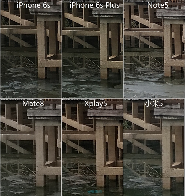 小米5/Mate8/Xplay5/Note5/iPhone 6s拍照对比