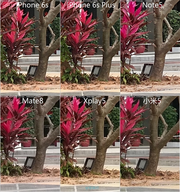 小米5/Mate8/Xplay5/Note5/iPhone 6s拍照对比