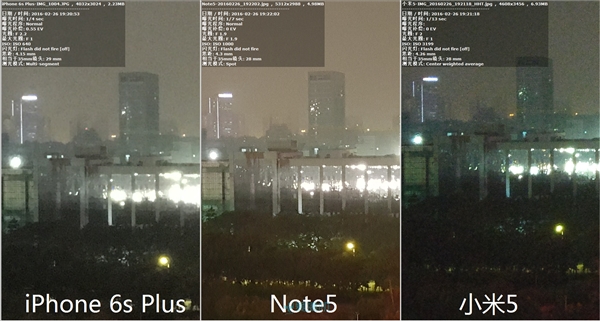 小米5/Mate8/Xplay5/Note5/iPhone 6s拍照对比