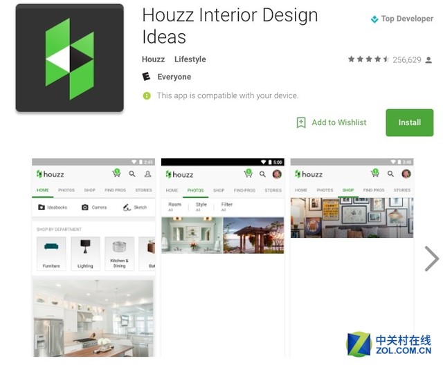 谷歌首次评选最佳APP：家装应用Houzz当选 