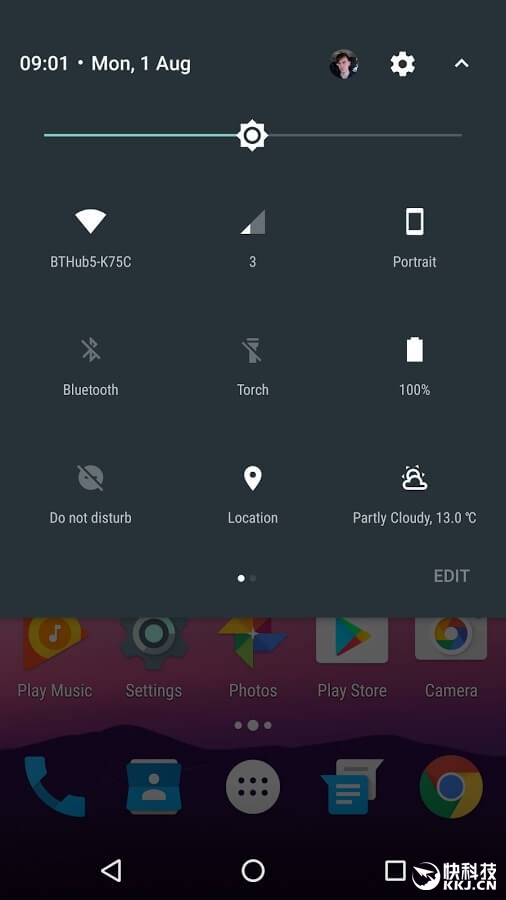 干掉臃肿APP！安卓7.0新增通知栏天气快捷图标