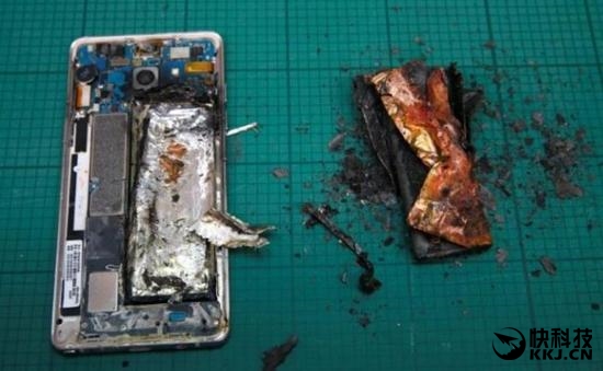 Note 7/iPhone 7电池被针扎加压后会怎样？可怕