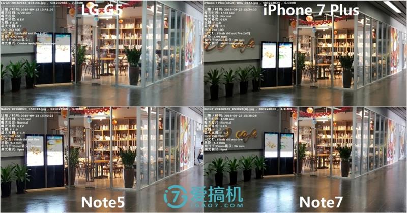 iPhone 7 Plus/Note7/Note5/G5拍照对比 谁最强？