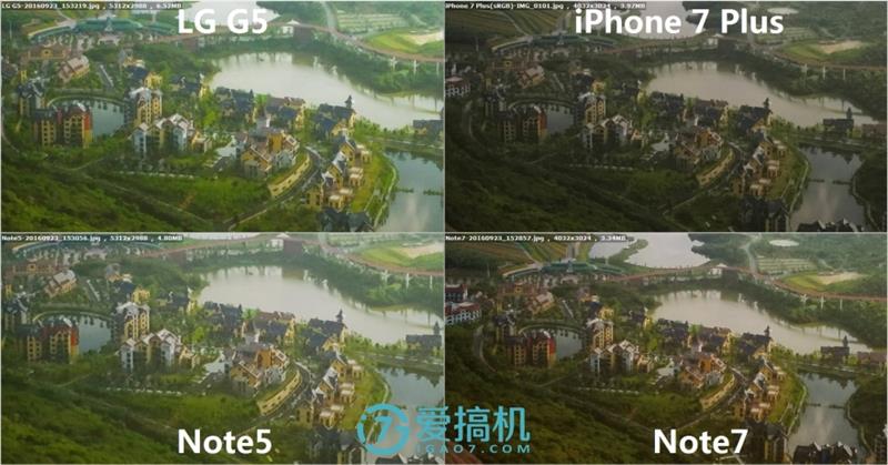 iPhone 7 Plus/Note7/Note5/G5拍照对比 谁最强？