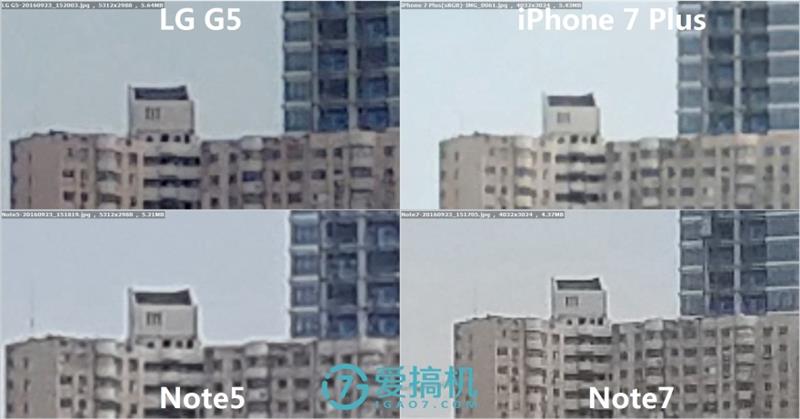 iPhone 7 Plus/Note7/Note5/G5拍照对比 谁最强？