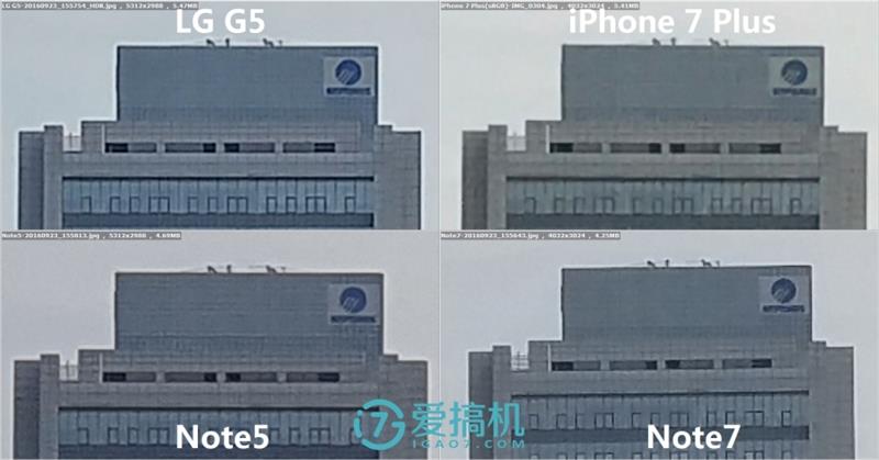 iPhone 7 Plus/Note7/Note5/G5拍照对比 谁最强？