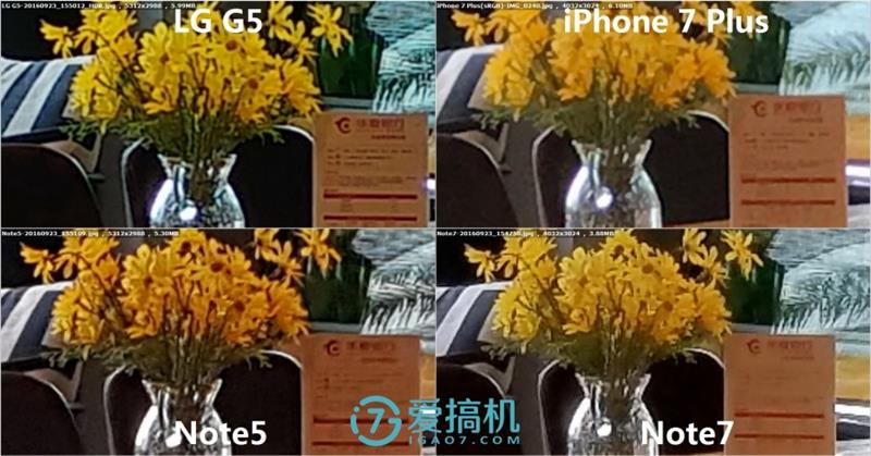 iPhone 7 Plus/Note7/Note5/G5拍照对比 谁最强？