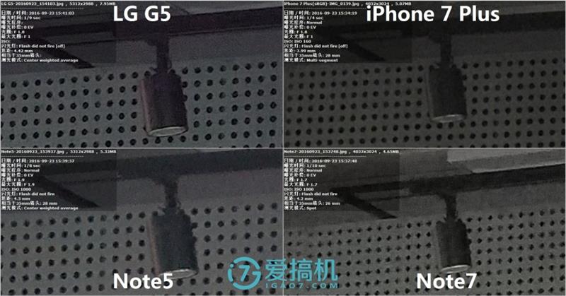 iPhone 7 Plus/Note7/Note5/G5拍照对比 谁最强？