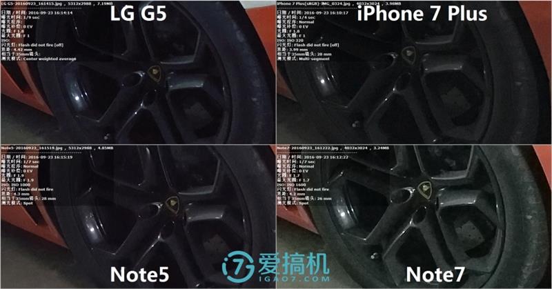 iPhone 7 Plus/Note7/Note5/G5拍照对比 谁最强？