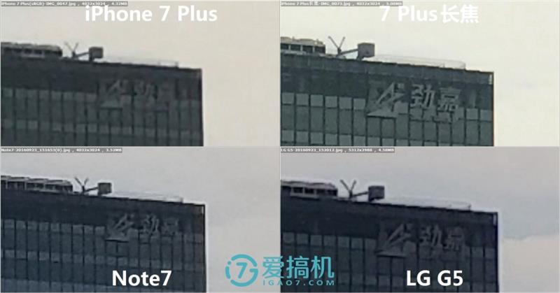 iPhone 7 Plus/Note7/Note5/G5拍照对比 谁最强？