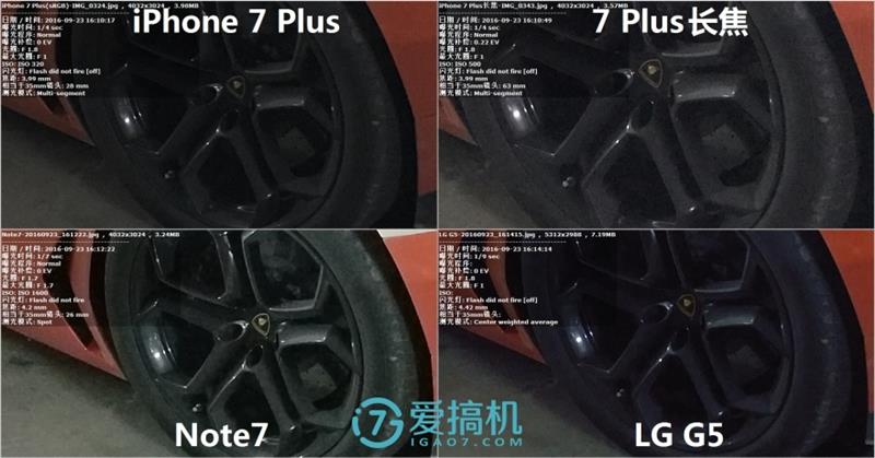 iPhone 7 Plus/Note7/Note5/G5拍照对比 谁最强？